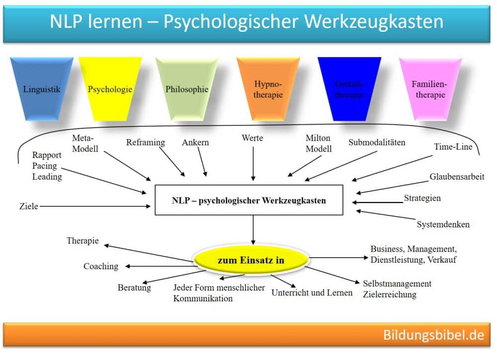NLP der psychologische Werkzeugkasten, Formate, Methoden, Techniken.